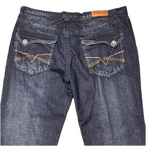 RICH KIDS Denim Co. Men's Blue Straight Leg Embroidered Jeans 42 X 32